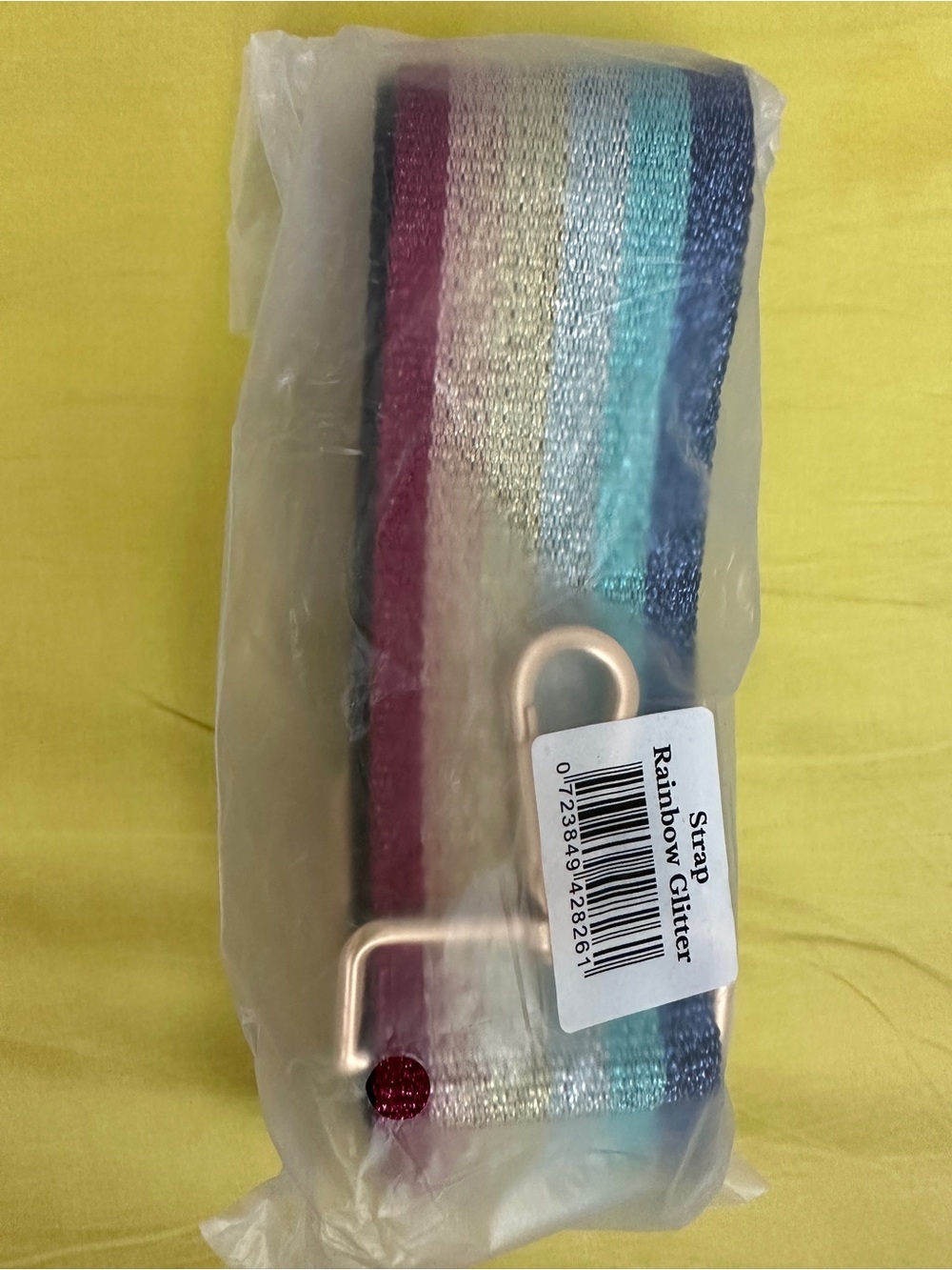 Pom Pom London Rainbow Glitter  purse Strap